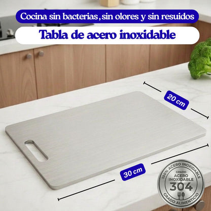 Tabla de picar de acero inoxidable 304 🛡️
